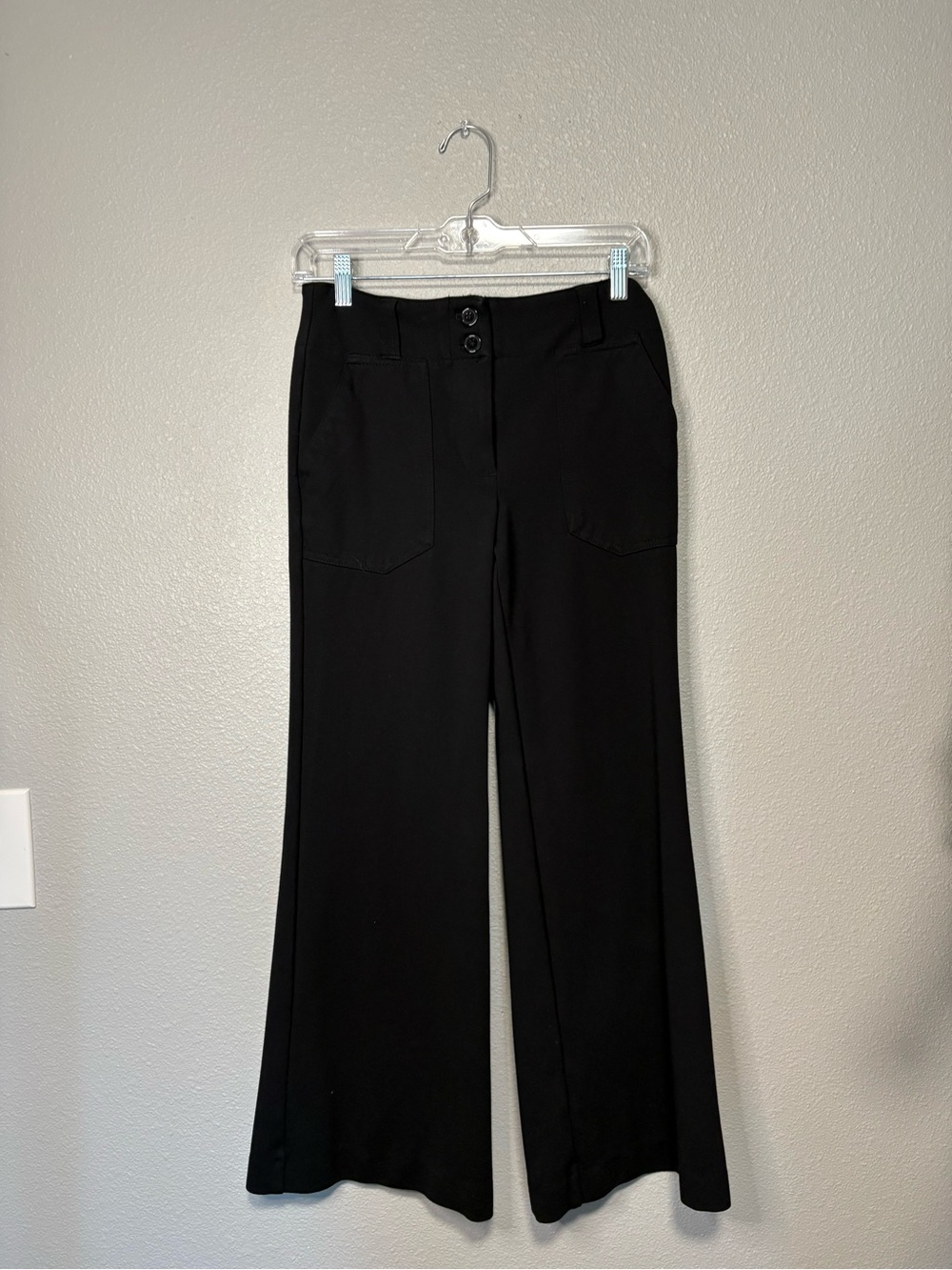 Rachel Zoe High-Waisted Wide-Leg Black Trousers Women’s Size 2 Stretch